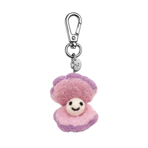 Clemmie the Clam Felt Keychain