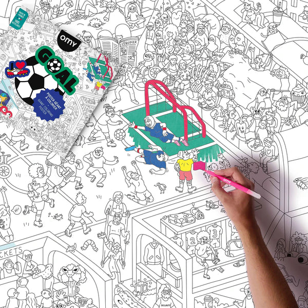 Giant Colouring Poster - Goal