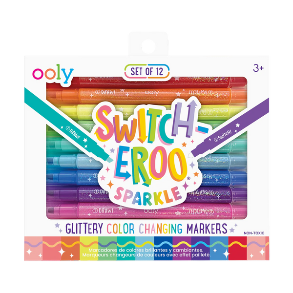Switch-Eroo! Sparkle Glittery Colour-Changing Markers - Set of 12