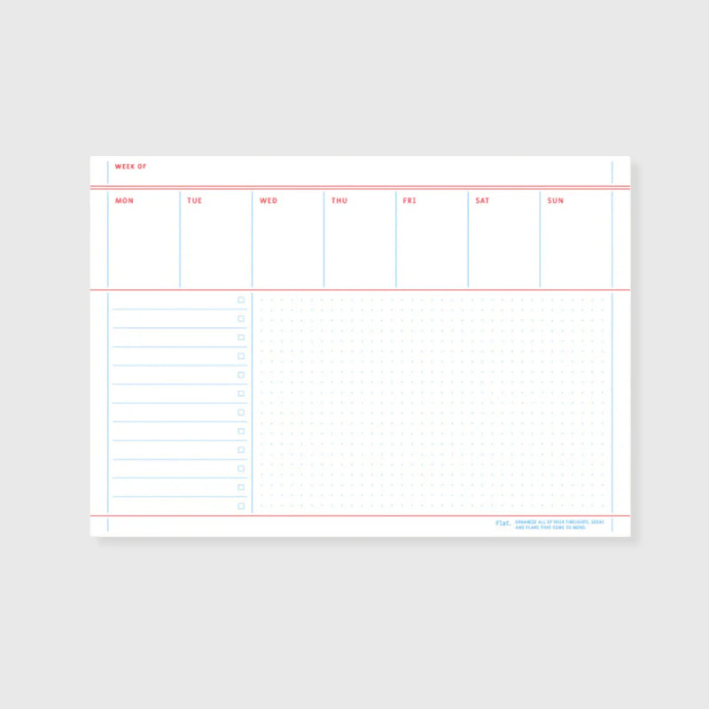 Flat Notepad (A5) Weekly