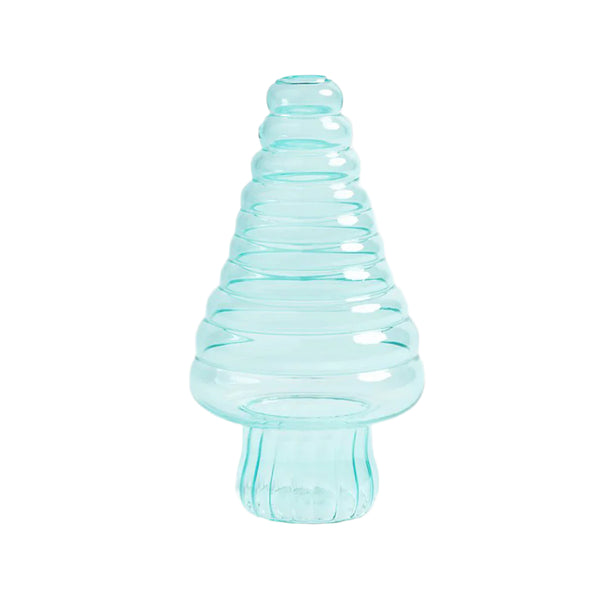 Pine Tree Glass Vase - Blue