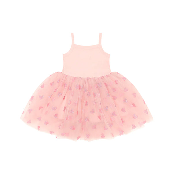 Pale Pink & Pink Glitter Heart Dress