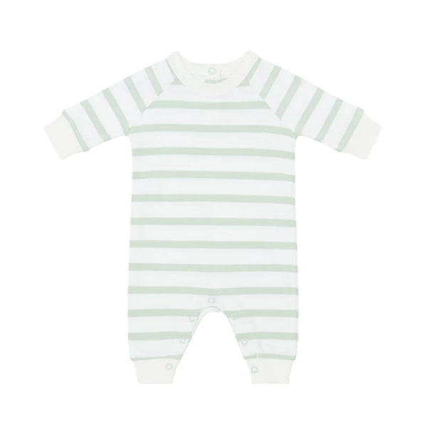 Powder Blue & White Striped All-in-One