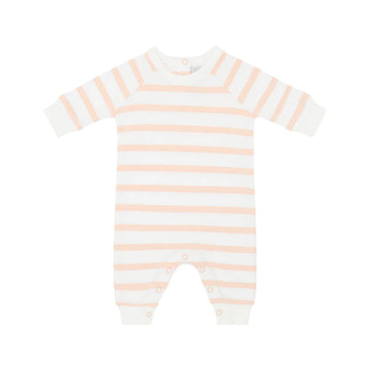 Powder Pink & White Striped All-in-One