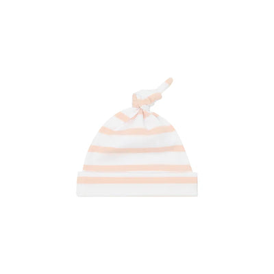 Powder Pink & White Breton Striped Hat