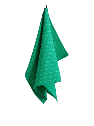 Canteen Tea Towel - Emerald Pinstripe