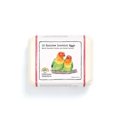 12 Chocolate Rainbow Lovebird Eggs