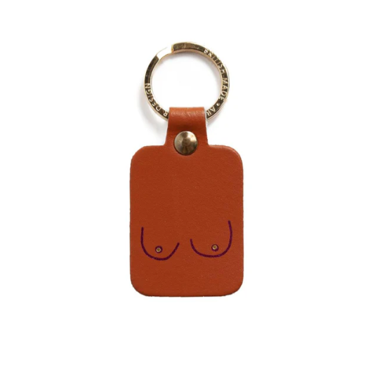 Boob Key Fob - Burnt Orange