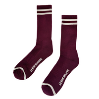 Extended Boyfriend Socks - Maroon