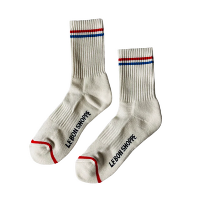 Boyfriend Socks - Milk