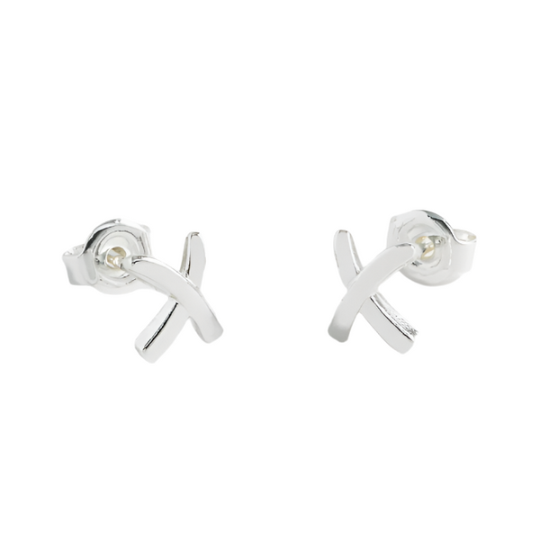 Kiss Stud - Silver Plated