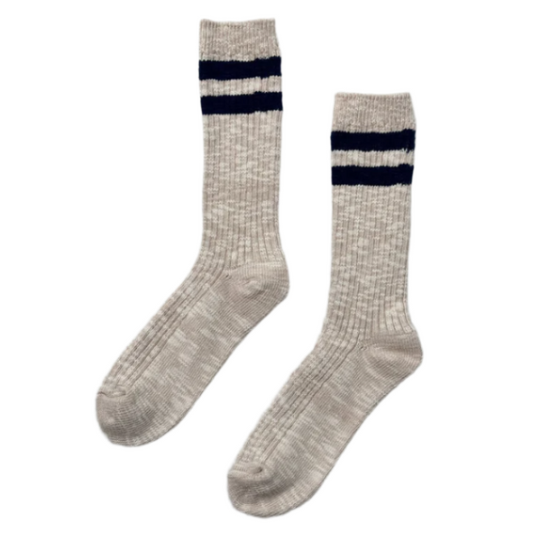 Cottage Varsity Socks - Oatmeal Varsity