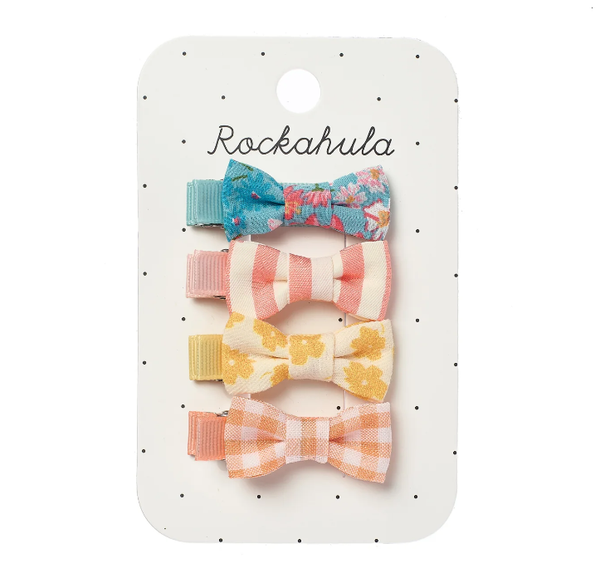 Heidi Floral Mini Bow Clip Set