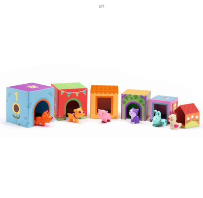 Djeco Stacking Blocks - Farm Animals