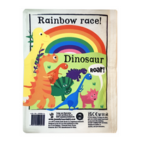 Crinkly Cloth Newspaper - Rainbow Dinosaurs