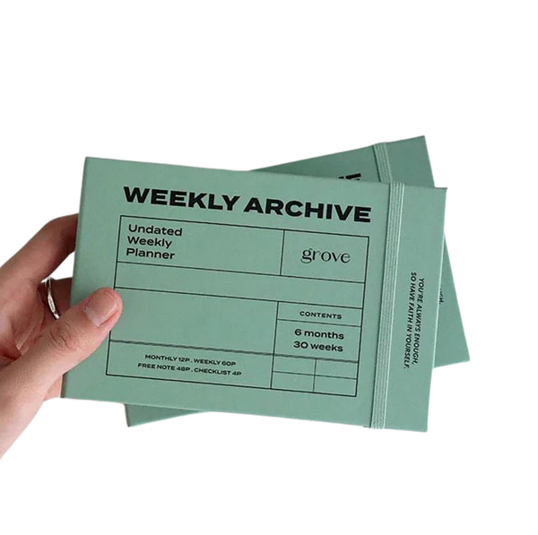 Iconic Undated Weekly Archive Planner - Grove