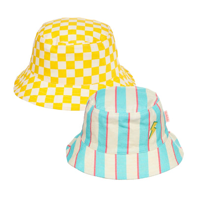 Lightning Stripe Reversible Bucket Hat - 7-10 Years