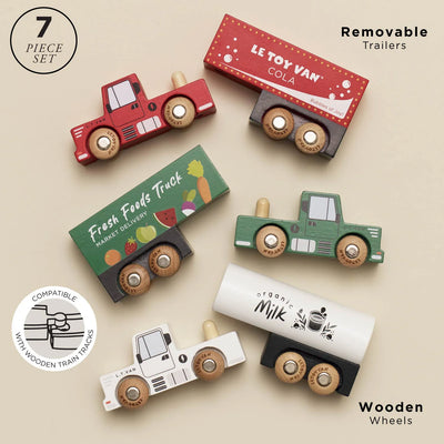 Wooden Toy Truck Set