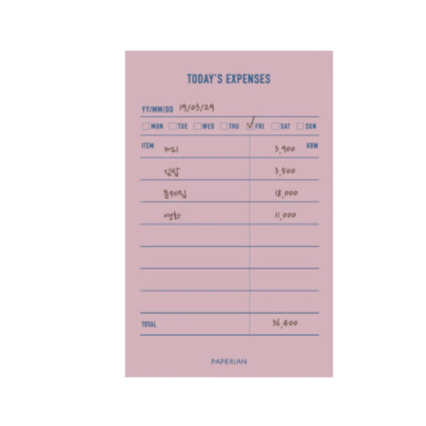 Make-a-Memo Memopad -  Today's Expenses
