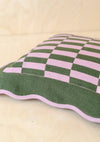 TBCo - Olive Checkerboard Cotton Cushion Cover