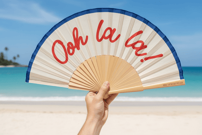 Ooh La La Script fan - 23cm