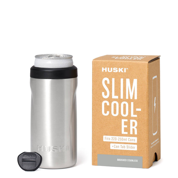 Huski Slim Can Cooler - Brushed Stainless