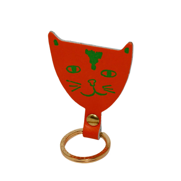 Cat Key Fob - Orange