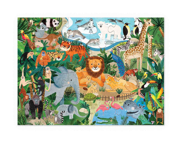 Crocodile Creek 24 Piece Zoo FSC Puzzle - Jigsaw