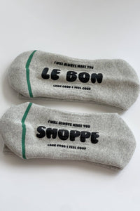 Hugger Socks - Heather Grey/Black