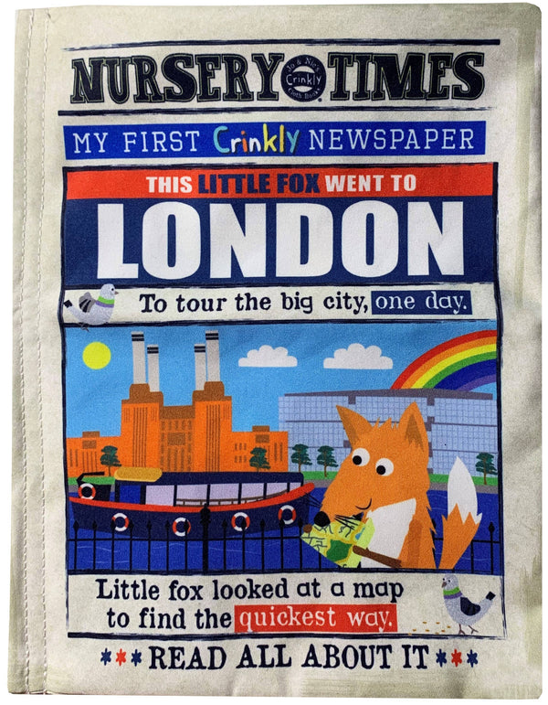 Crinkly Cloth Newspaper - Little Fox went to London