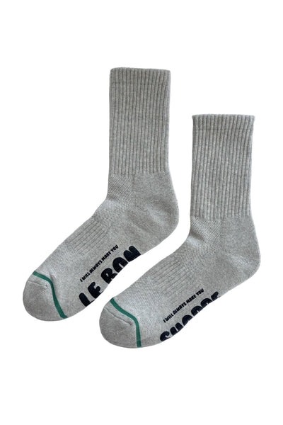 Hugger Socks - Heather Grey/Black
