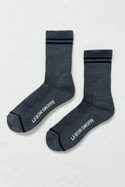 Boyfriend Socks - Charcoal