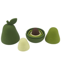 Silicone Matryoshka Avocado Stacking Toy