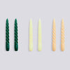 HAY - Candle - Twist Set of 6 - Green, Citrus and Beige