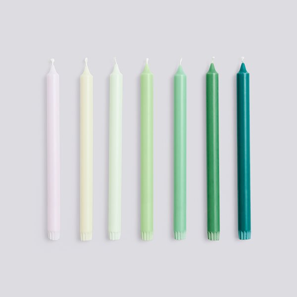 HAY - Gradient Candle - Set of 7 - Greens