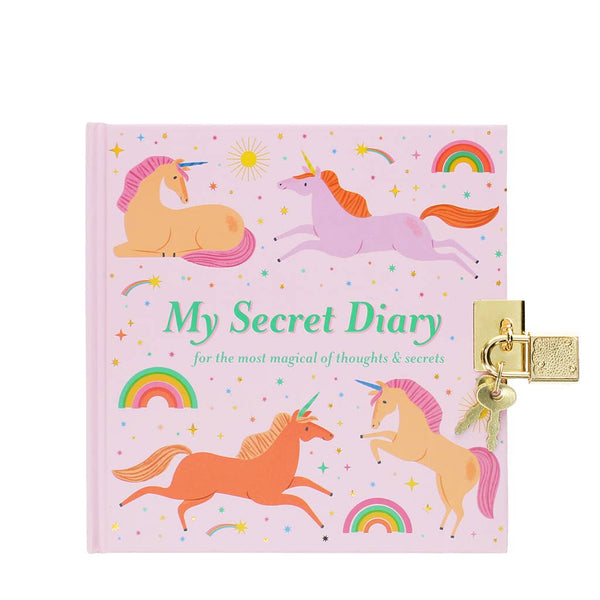 Secret Diary with Padlock - Unicorn