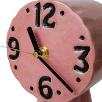 Retro Ceramic Clock - Pink