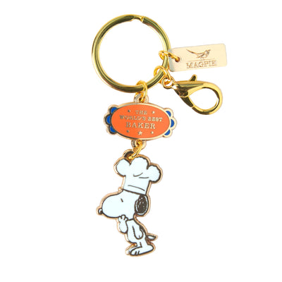 Peanuts World's Best Baker Keyring