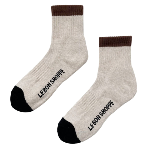 Color Block Girlfriend Socks - Black Coffee