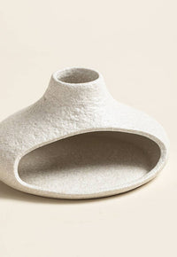 Gohobi Little Chimney Ceramic Aromatherapy Fireplace Burner: White
