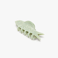Jade Green Fish Mini Acetate Hair Claw Clip Opal Rhinestones