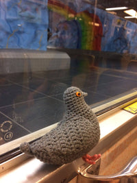Fair Trade Crochet Pigeon Baby Rattle