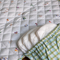 Cotton Travel Baby Changing Mat - Greenhouse Gingham