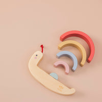 Wooden Snail Stacker Toy