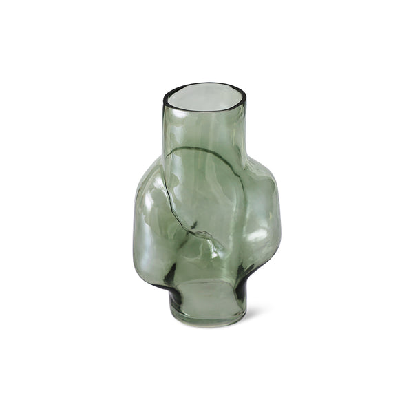 Gleam Glass High Vase - Olive