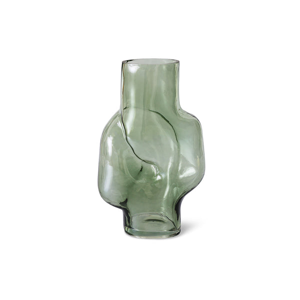 Gleam Glass High Vase - Olive