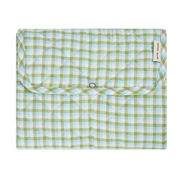 Cotton Travel Baby Changing Mat - Greenhouse Gingham