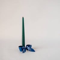 Ribbon Bow Candle Holder - Cobalt