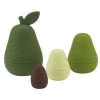 Silicone Matryoshka Avocado Stacking Toy
