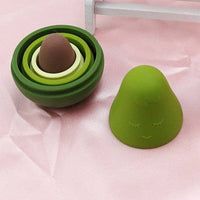 Silicone Matryoshka Avocado Stacking Toy